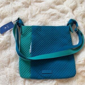 Vera Bradley Teal and Blue Quilted Crossbody Bag